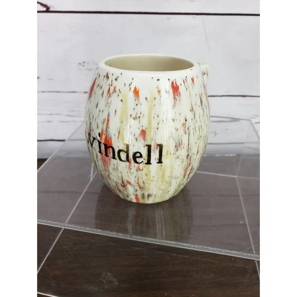 Vintage Retro 1972 Splatter Paint Orange White Green Coffee Cup‎ Mug Swindell